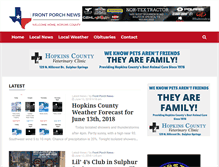Tablet Screenshot of frontporchnewstexas.com